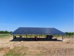 Installation photovoltaïque 100 kW réalisée à sainte colombe de villeneuve dans le lot et garonne pour notre partenaire Arkolia